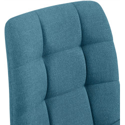 Chaise de salle à manger Tilde en tissu bleu
