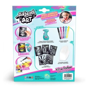 Canal Toys - Airbrush Art - Kit de Création de Posters avec spray électronique, pochoirs et feutres - AIR 015