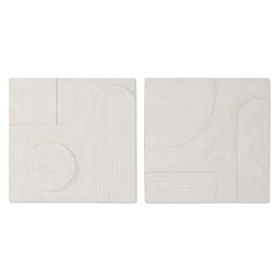 Décoration murale Home ESPRIT Blanc Moderne Décapé 80 x 6 x 80 cm (2 Unités)