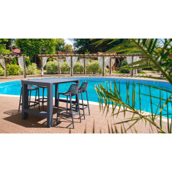 Lot de 2 tabourets de bar Air, gris foncé