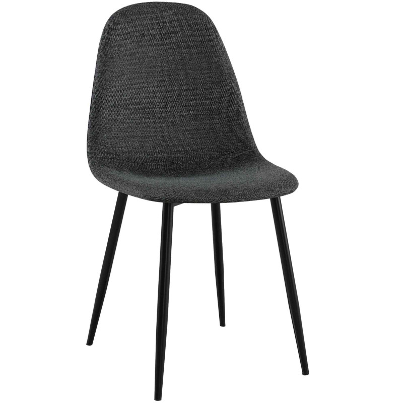 Chaise de salle à manger Napier en tissu noir
