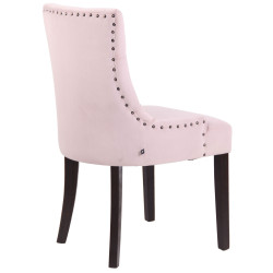 Lot de 4 chaises de salle à manger Aberdeen en velours rose antique