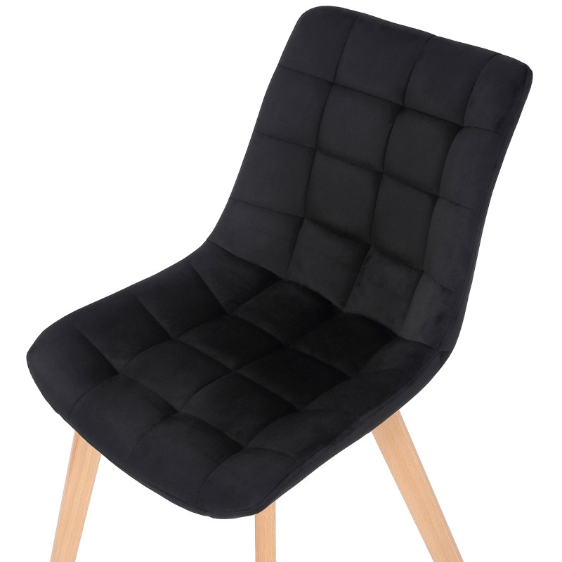 Chaise de salle à manger Passaic en velours noir