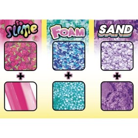 Loisir créatif - CANAL TOYS - CRAZE Sensations 2 barils + 1 bonus - Sable, Slime Fluffy, Foam