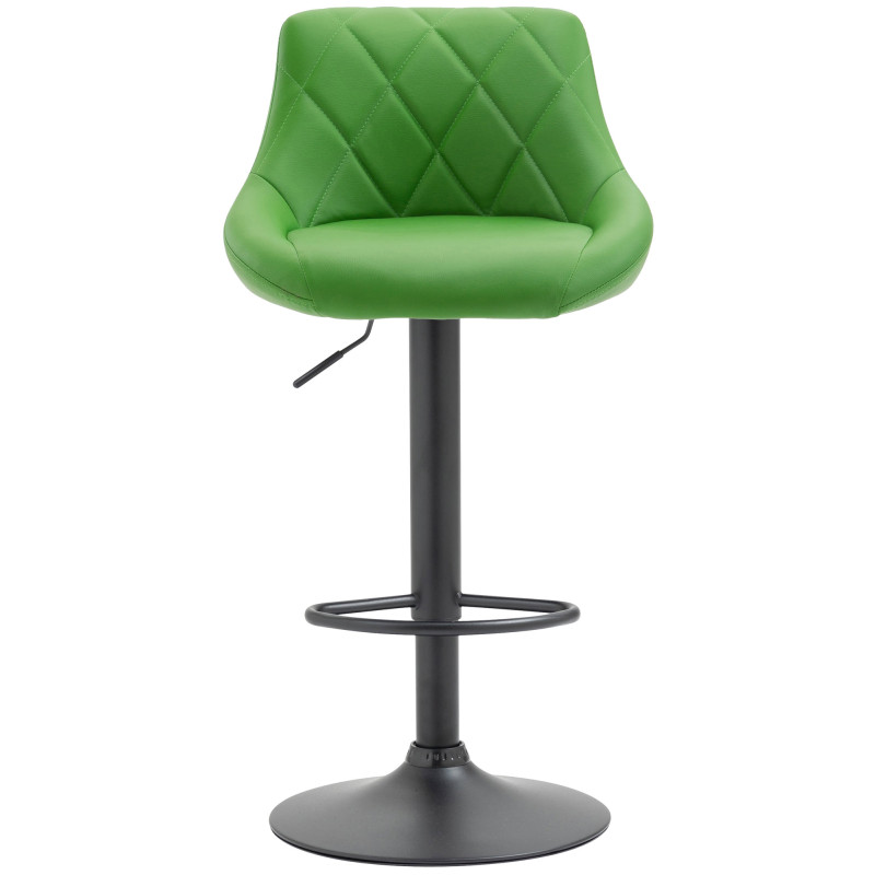 Tabouret de bar Lazio, simili cuir noir