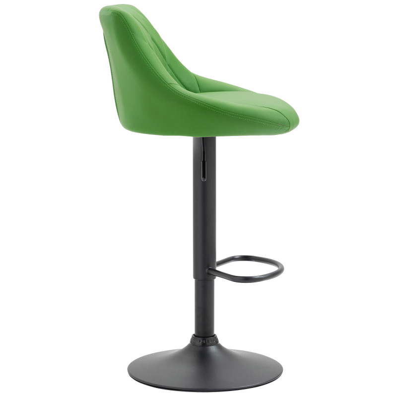 Tabouret de bar Lazio, simili cuir noir