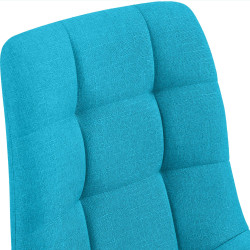 Lot de 2 chaises de salle à manger Tilde en tissu turquoise