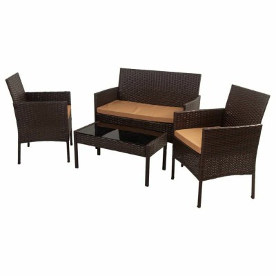 Ensemble Table avec 2 Sièges Alexandra House Living Marron 4 Pièces