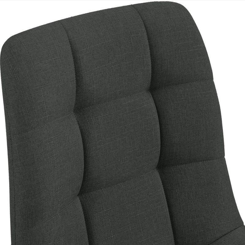 Lot de 4 chaises de salle à manger Tilde en tissu gris foncé
