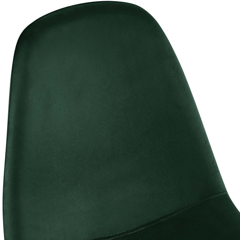 Ensemble de 4 chaises de salle à manger en velours Napier en vert