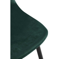 Ensemble de 4 chaises de salle à manger en velours Napier en vert