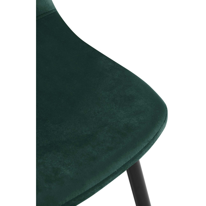 Ensemble de 4 chaises de salle à manger en velours Napier en vert