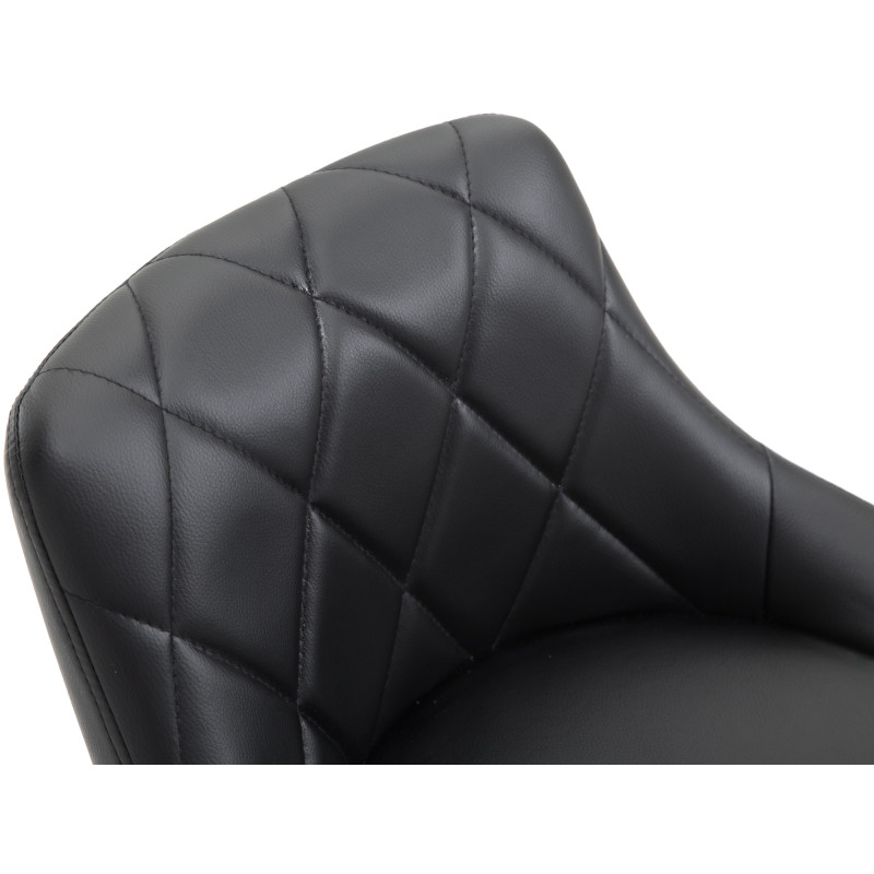 Tabouret de bar Lazio, simili cuir noir