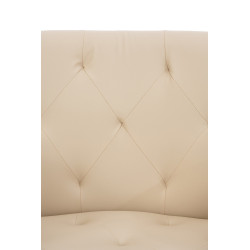 Chaise de salle à manger Langford en similicuir crème