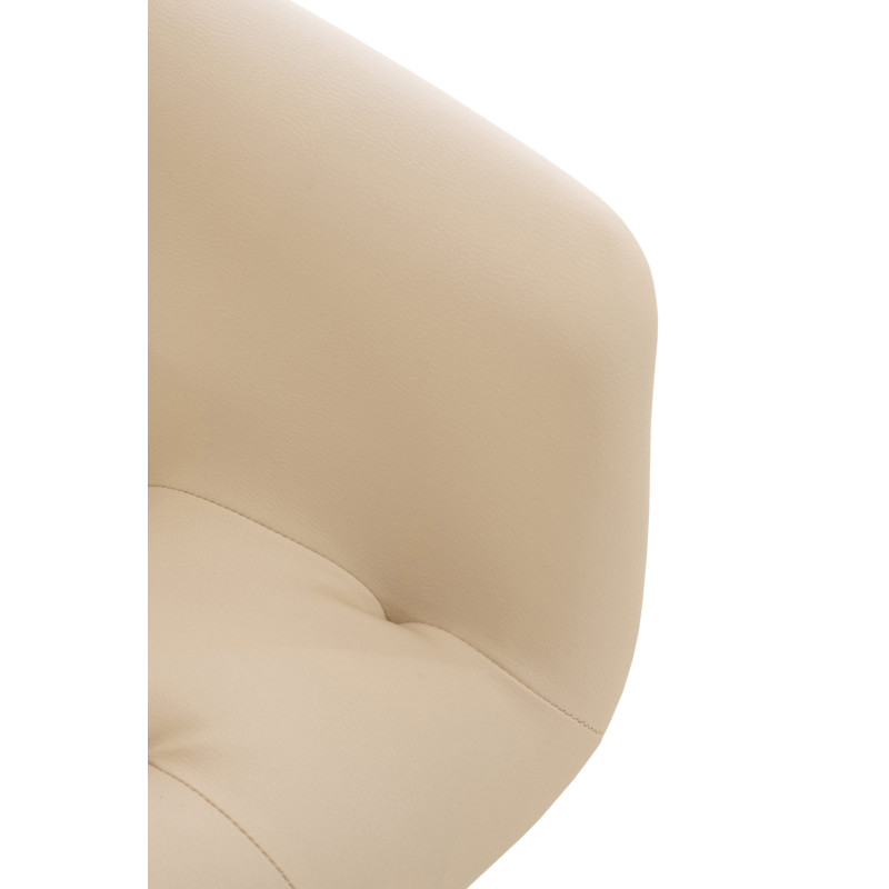 Chaise de salle à manger Langford en similicuir crème