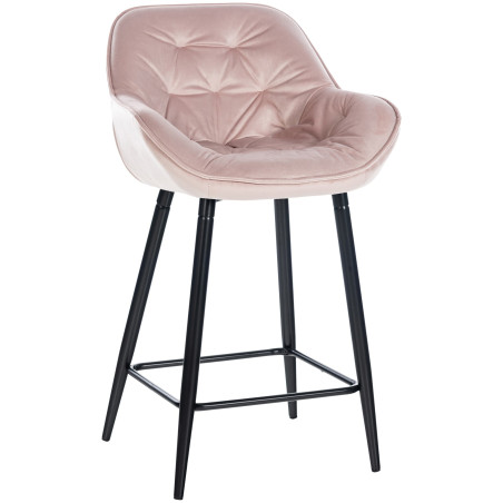 Tabouret de bar Gibson en velours rose