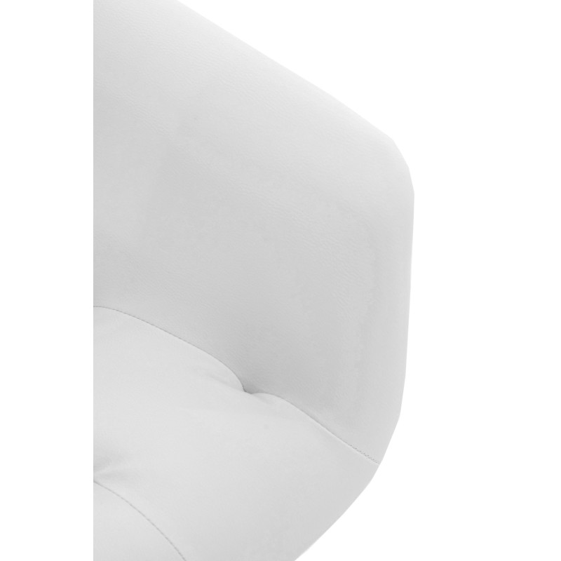 Chaise de salle à manger Langford en similicuir blanc