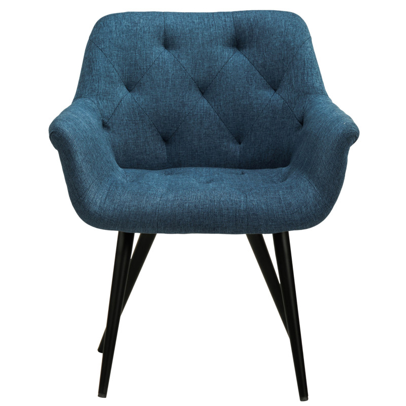 Chaise de salle à manger Langford en tissu bleu