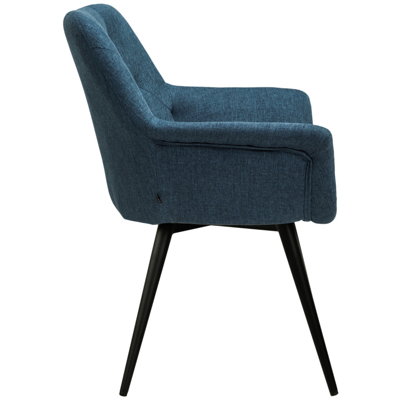 Chaise de salle à manger Langford en tissu bleu