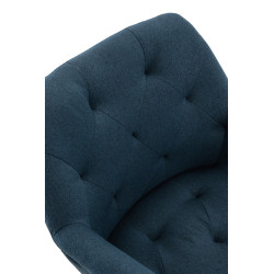 Chaise de salle à manger Langford en tissu bleu