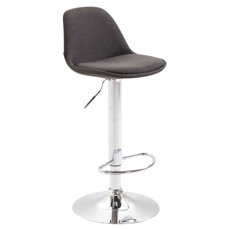 Tabouret de bar Kiel en tissu gris foncé