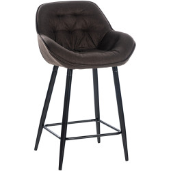Tabouret de bar Gibson en tissu marron