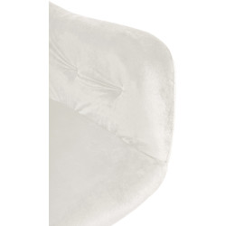 Chaise de salle à manger Stanley en velours crème