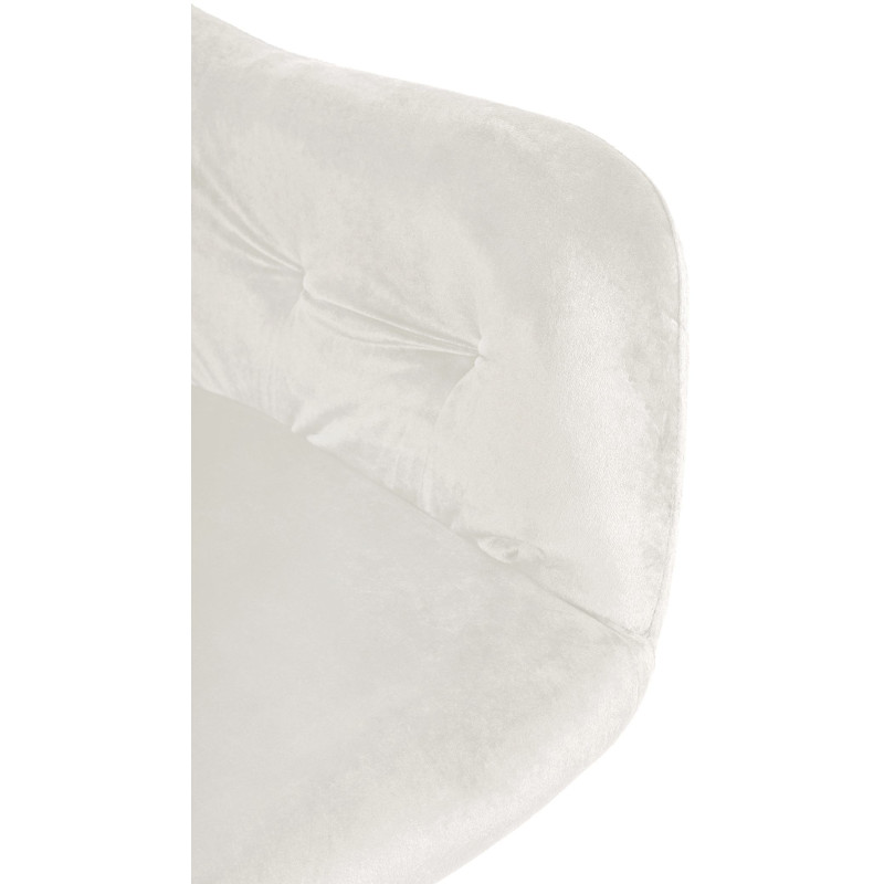 Chaise de salle à manger Stanley en velours crème