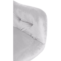 Chaise de salle à manger Stanley en velours gris