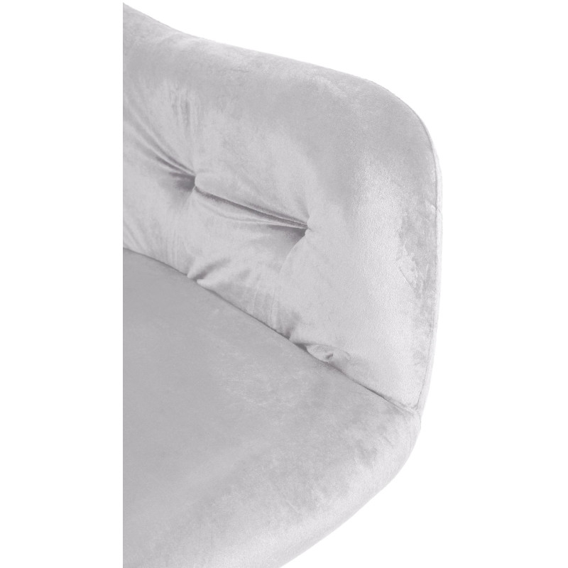 Chaise de salle à manger Stanley en velours gris