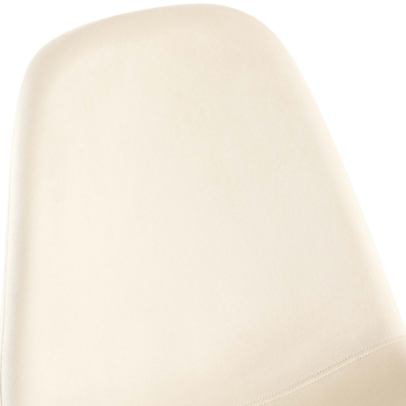 Chaise de salle à manger Napier en velours crème