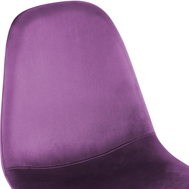Chaise de salle à manger Napier en velours violet