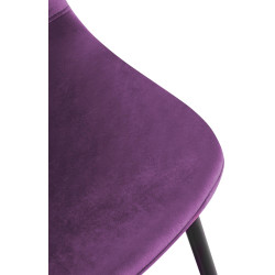 Chaise de salle à manger Napier en velours violet
