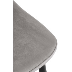 Chaise de salle à manger Napier en velours gris