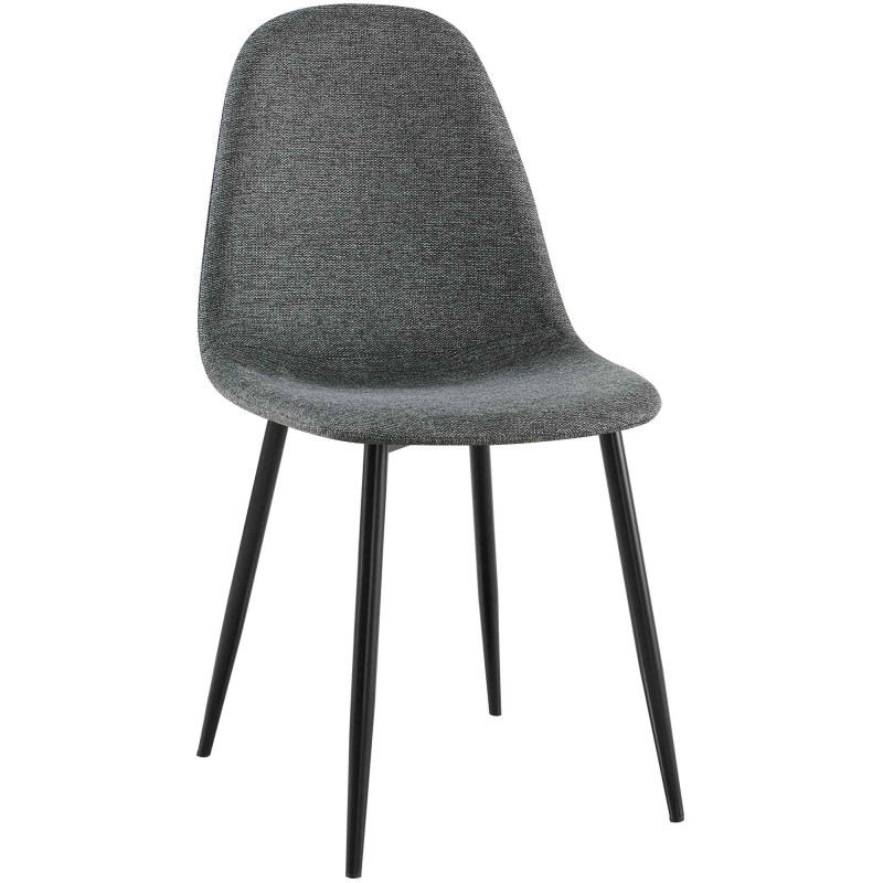 Chaise de salle à manger Napier en tissu gris
