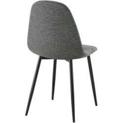 Chaise de salle à manger Napier en tissu gris