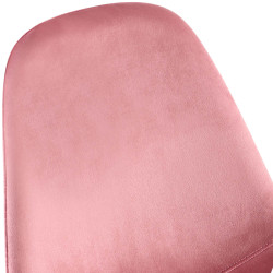 Chaise de salle à manger Napier en velours rose
