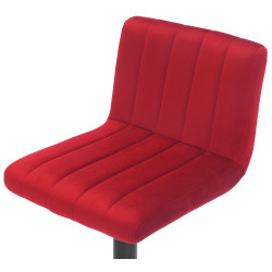 Taburete de bar Jamie en terciopelo Rojo