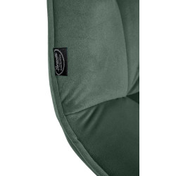 Chaise de salle à manger Vermont en velours vert foncé