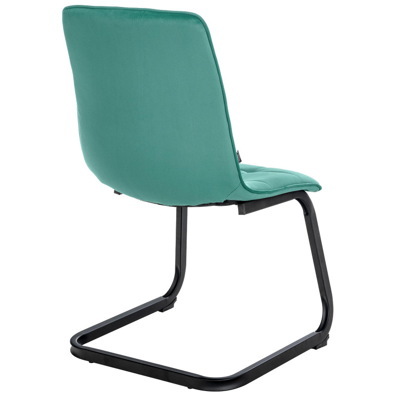 Chaise de salle à manger Vermont en velours vert