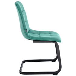 Chaise de salle à manger Vermont en velours vert