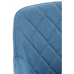 Lot de 2 chaises de salle à manger Shila en tissu bleu
