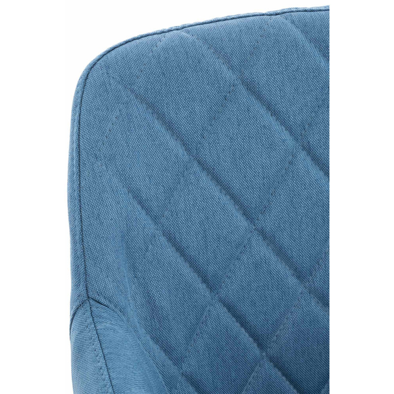Lot de 2 chaises de salle à manger Shila en tissu bleu