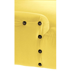 Chaise de salle à manger en velours Aberdeen jaune antique