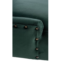 Chaise de salle à manger Aberdeen en velours antique vert clair foncé
