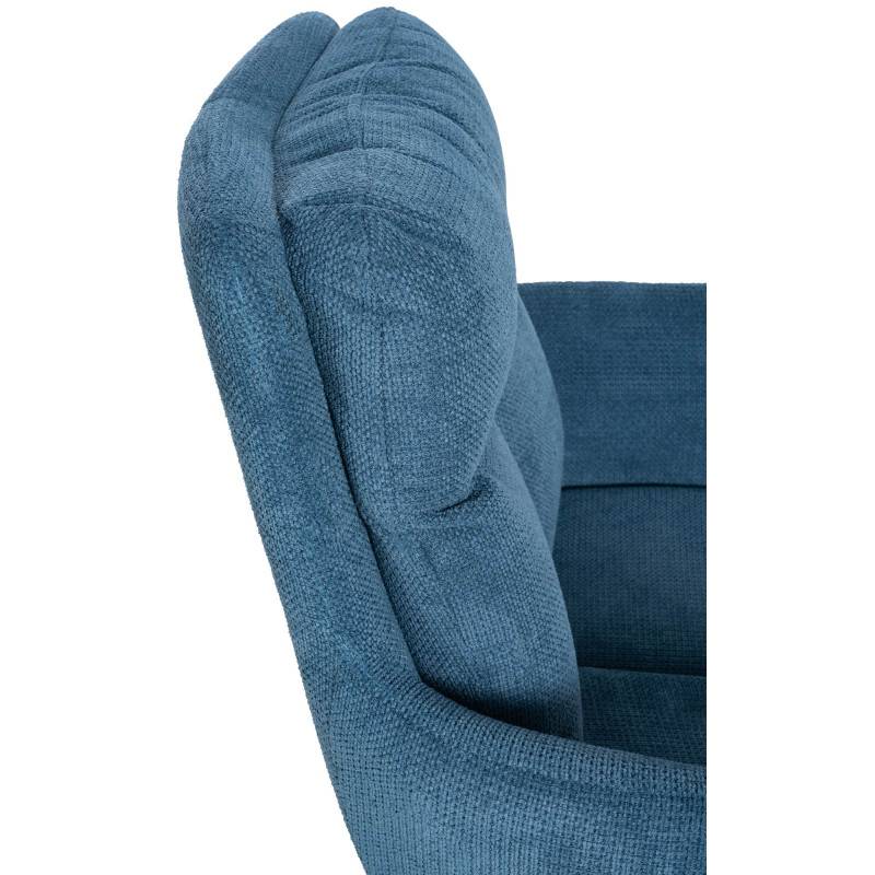 Chaise de salle à manger Vilas en tissu bleu