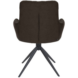 Chaise de salle à manger Vilas en tissu marron