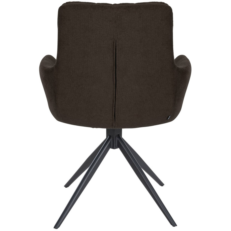 Chaise de salle à manger Vilas en tissu marron