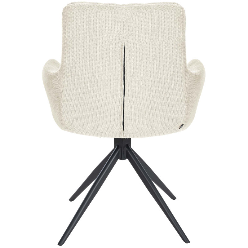 Chaise de salle à manger Vilas en tissu crème