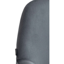 Sgabello Braga in velluto grigio scuro,cromo